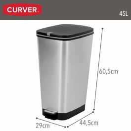 Cubo de basura Curver Gris Plástico 45 L (3 Unidades) Cubo de basura Curver Gris Plástico 45 L (3 Unidades)