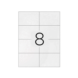 Q-connect Etiqueta Adhesiva KF10659 105x74 mm para Impresora Ink-jet, Láser y Fotocopiadora, Caja 100 Hojas DIN A4