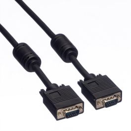 ROLINE 11.04.5260 Cable VGA HD15 Macho-Macho con Ferrita 10m Negro