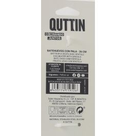 Batehuevos de acero inoxidable con pala 26 cm - Quttin (12 Unidades) Batehuevos de acero inoxidable con pala 26 cm - Quttin (12 Unidades)