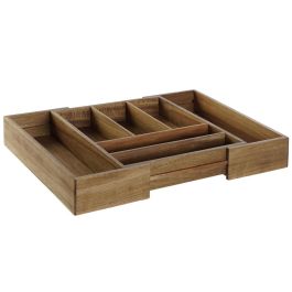 Organizador para Cubiertos DKD Home Decor Natural Acacia 35 x 30 x 7 cm Precio: 19.90000001. SKU: B143RY39PB