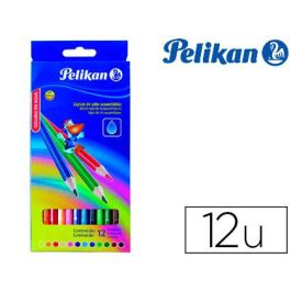 Lapices De Colores Pelikan Hexagonales Acuarelables Mina 3 mm Caja De 12 Colores Surtidos