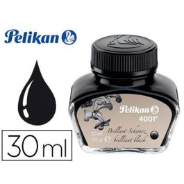 Tinta Estilografica Pelikan 4001 Negro Brillante Bote 30 mL