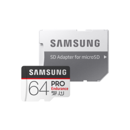 Tarjeta de Memoria Samsung Pro Endurance 64GB microSD XC con Adaptador/ Clase 10/ 100MBs Tarjeta de Memoria Samsung Pro Endurance 64GB microSD XC con Adaptador/ Clase 10/ 100MBs