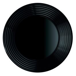 Plato Hondo Vidrio Harena Negro Luminarc 23,5 cm