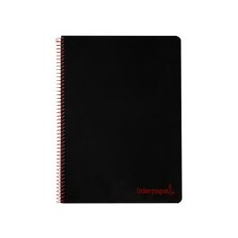 Cuaderno Espiral Liderpapel A4 Wonder Tapa Plastico 80H 90 gr Cuadro 4 mm Con Margen Color Negro 5 unidades