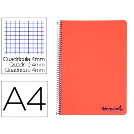 Cuaderno Espiral Liderpapel A4 Wonder Tapa Plastico 80H 90 gr Cuadro 4 mm Con Margen Color Rojo 5 unidades Precio: 13.78999974. SKU: B14Y3YVLCC