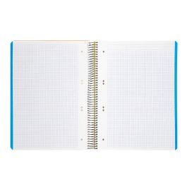 Cuaderno Espiral Liderpapel A5 Micro Wonder Tapa Plastico 120H 90 gr Cuadro 5 mm 5 Bandas 6 Taladros Color Amarillo