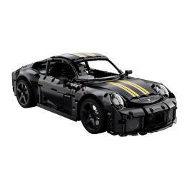 Cada Ruf GT Escala 1:10 Negro Mate – Maqueta de Coche para Montar con 1655 Piezas, Kit de Construcción Deqube