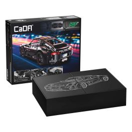 Cada Ruf GT Escala 1:10 Negro Mate – Maqueta de Coche para Montar con 1655 Piezas, Kit de Construcción Deqube