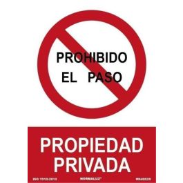 Archivo 2000 Señal "Prohibido El Paso Propiedad Privada" 210x300 mm Pp Rojo-Blanco Precio: 3.50000002. SKU: B1C96TJWJ9