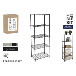 Moblekit Estantería de Metal 5 Niveles Negra 56x35x158 cm (2 Unidades) Precio: 59.95000055. SKU: B1ELE6X9DV