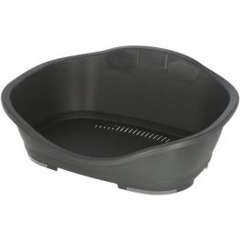 ZOLUX Cesta para Dormir de Plástico, Resistente, con Ranuras de Ventilación, Gris, 65 x 56 x 31 cm para Perro