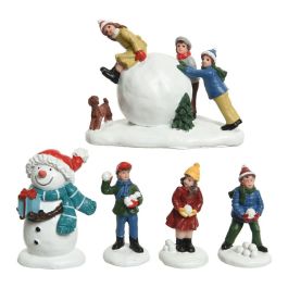 Pack de 5 figuras de poliresina - Modelos varios de temática navideña
