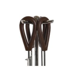 DKD Home Decor Chimenea Decorativa Moderna Plateada - Set de 4 Piezas, Acero Inoxidable y Aluminio, 54x7x4 cm