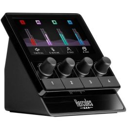 Hercules Stream 100 Controlador de Audio Negro 4 Botones Compatible con Windows 10 11