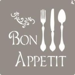 La Pajarita Stencil St-07 Plantilla Decorativa Modelo Bon Appetit Precio: 6.50000021. SKU: B166NMXFYG