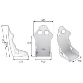 OMP Asiento Racing TRS-X FIA 8855-1999 Negro OMPHA0-0803-B01-071