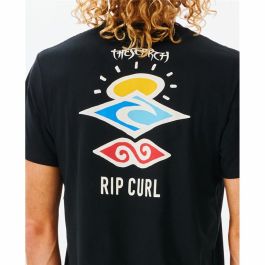 Camiseta de Manga Corta Hombre Rip Curl Search Essential Negro