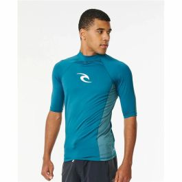 Camiseta de Manga Corta Hombre Rip Curl Waves Upf Azul