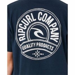 Camiseta de Manga Corta Infantil Rip Curl Stapler Azul marino 14 Años