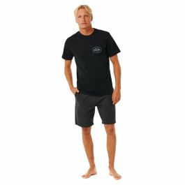 Camiseta de Manga Corta Hombre Rip Curl Stapler Negro