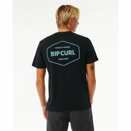 Camiseta de Manga Corta Hombre Rip Curl Stapler Negro