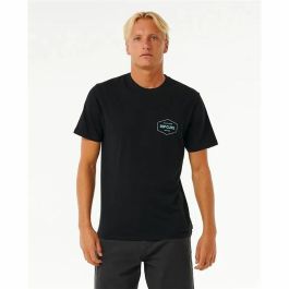 Camiseta de Manga Corta Hombre Rip Curl Stapler Negro