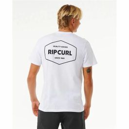 Camiseta de Manga Corta Hombre Rip Curl Stapler Blanco