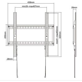 Stell SHO 5200 Soporte de TV Fijo SLIM de Acero