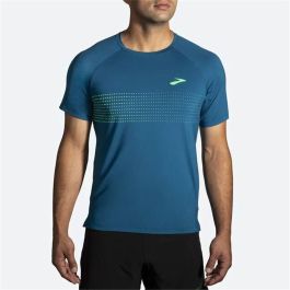 Camiseta de Manga Corta Hombre Brooks Atmosphere 2.0 Cian