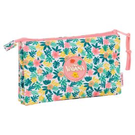 SAFTA Portatodo Vaiana Moana Disney Triple 23x3x12cm con 3 Compartimentos