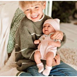 Muñecas Arias Muñeca Zoe Elegance 42 cm Rosa con Cojín (Cuerpo Vinilo, Niña)