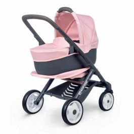 Smoby Combi Silla + Capazo Rosa, Juguete Estilo Maxi Cosi, Edad Mínima 3 años