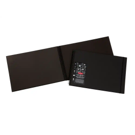 Derwent Bloc de Dibujo DIN A3 Apaisado 40 Hojas Papel Negro 200 gr