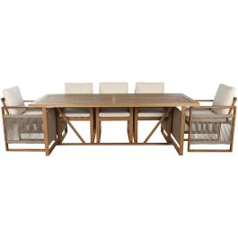 Conjunto de Mesa con Sillas Home ESPRIT Marrón 230 x 100 x 75 cm Precio: 1617.5000006. SKU: B1BQQZELAX