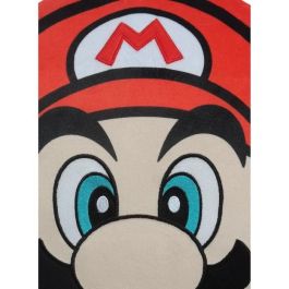 Mario Bros MAR3700891706629 Cojín 3D de Microfibra - Cara de Mario - 40 cm