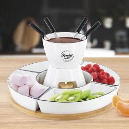 Cook Concept Fondue Bistrot para 4 personas con 4 pinchos, 4 bols y bandeja de bambú