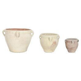 DKD Home Decor Ánfora Jerba Mediterránea de Terracota Crudo Hecha a Mano con 4 Asas 45x38x45 cm Set de 3 Precio: 84.95000052. SKU: B1FCJS4SCH