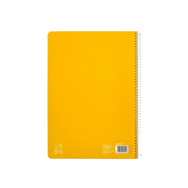 Liderpapel Cuaderno Espiral Pautaguía A4 Tapa Blanda 80 Hojas 75gr Cuadro Pautado 4mm Color Amarillo