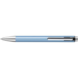 Pelikan K10 Bolígrafo Retráctil Snap Metalic Frostblau Azul Claro Metálico Clip en Estuche - Punta Media