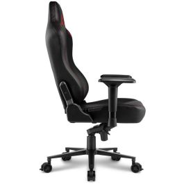 Sharkoon SKILLER SGS40 aTTax Silla Gaming universal, 150kg, 200cm, negro/rojo, con reposabrazos, material PU, de aluminio