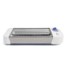 Orbegozo TO 1010 A Tostadora Horizontal 600W con 6 Niveles de Tostado, Bandeja Recogemigas, Acero Inoxidable, Blanco