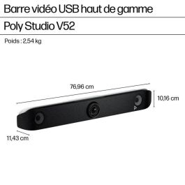 HP Studio V52 Barra de Video USB Premium para Reuniones con Calidad de Imagen y Audio Avanzados