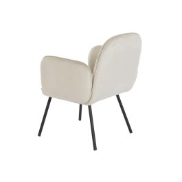 DKD Home Decor Butaca Beige Negro 60 x 83 x 65 cm (2 Unidades)