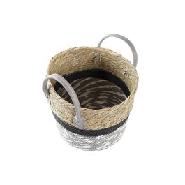 Cesta DKD Home Decor Negro Gris 21 x 26 x 21 cm (4 Unidades)