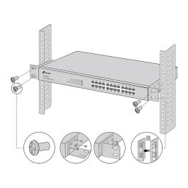TP-Link Omada Rack-mounting Bracket Kit - Kit de Montaje en Rack Metálico Negro