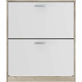 Mueble Zapatos 2 Puertas Roble-Blanco Mueble Zapatos 2 Puertas Roble-Blanco