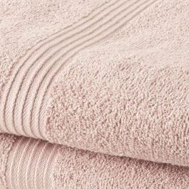 Today TOD3574641225452 Set de Dos Toallas para Baño fabricadas en algodón puro 100% con medidas de 50 x 90 centímetros en tonalidad Rosa Arena.