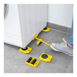 Innovagoods V0103237 Herramienta de Elevación y Transporte, Soporta 200kg, Mango Ergonómico, 4 Ruedas 360°